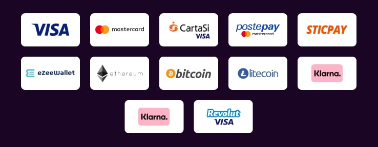 Payment methods on Gratowin